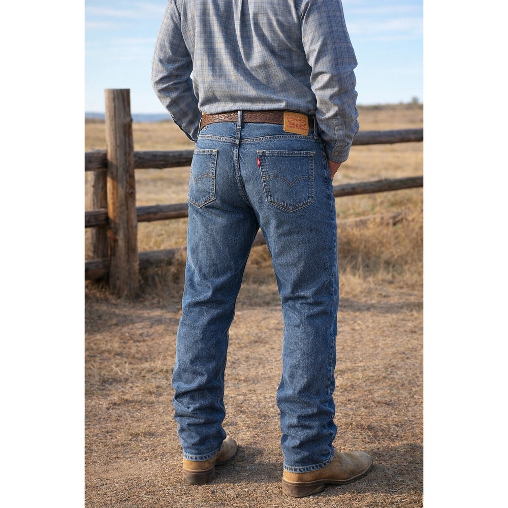 Levis 559 Relaxed Straight Mens Jeans 40x32 Granola Med Wash Blue western work